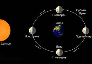 Смена фаз Луны в Лунном календаре
